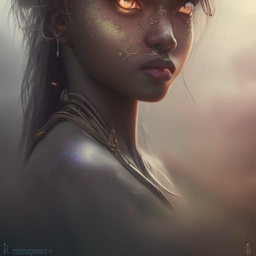 Epic African Warrior Princess Portrait