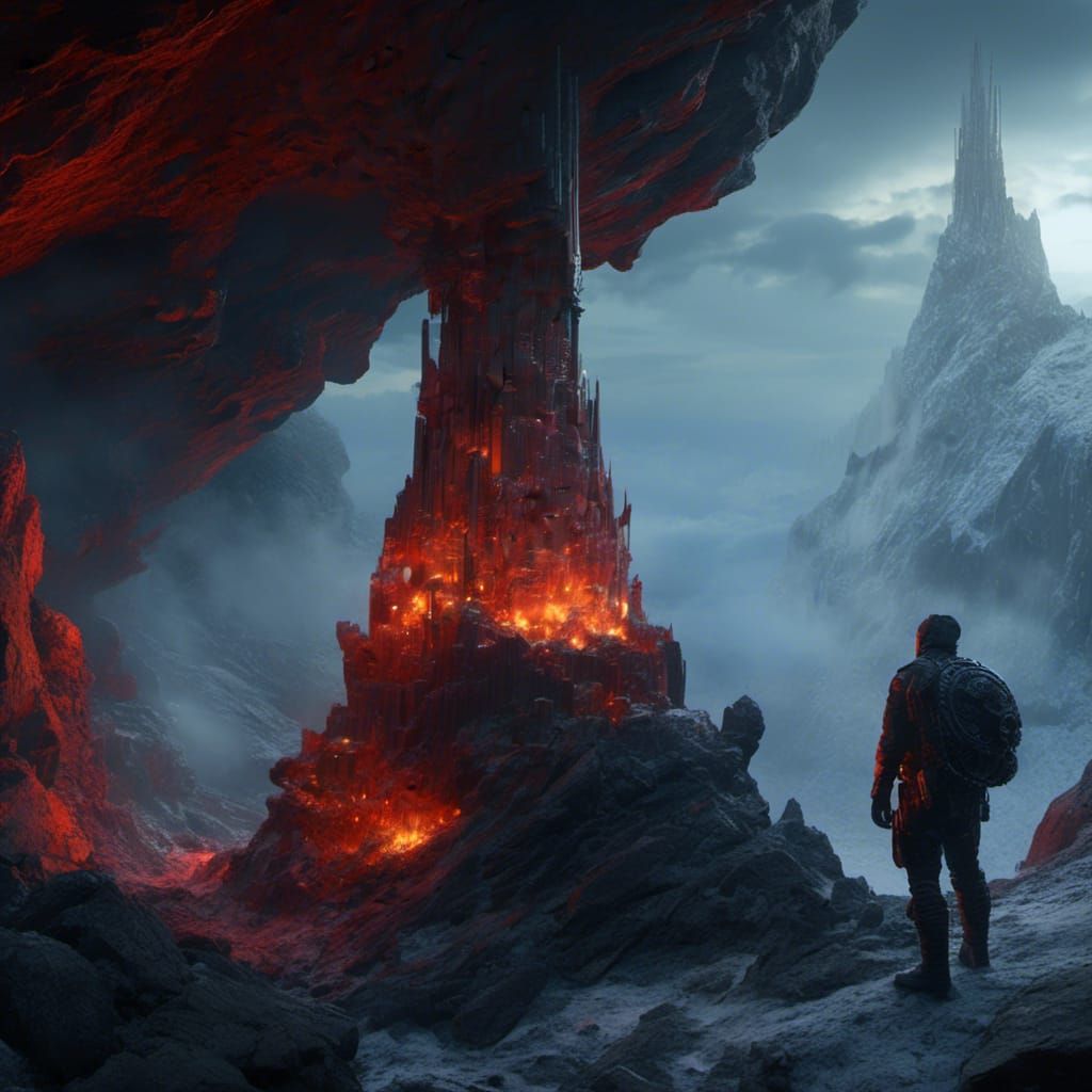 Detailed Crystal Skull Matte Painting in 8K