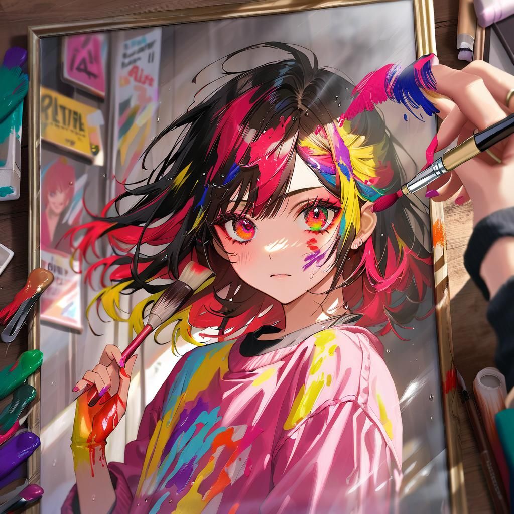 Expressive Eyes with Alcohol Paint and Gouache