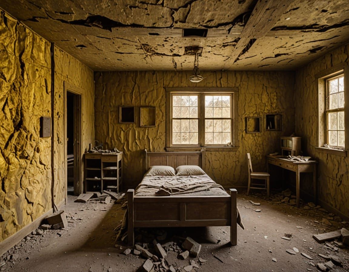 Abandoned Gold Mine Room in Moody Lighting