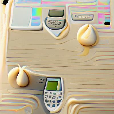 Calculator Immersed in Cream: Hyperrealistic Still Life