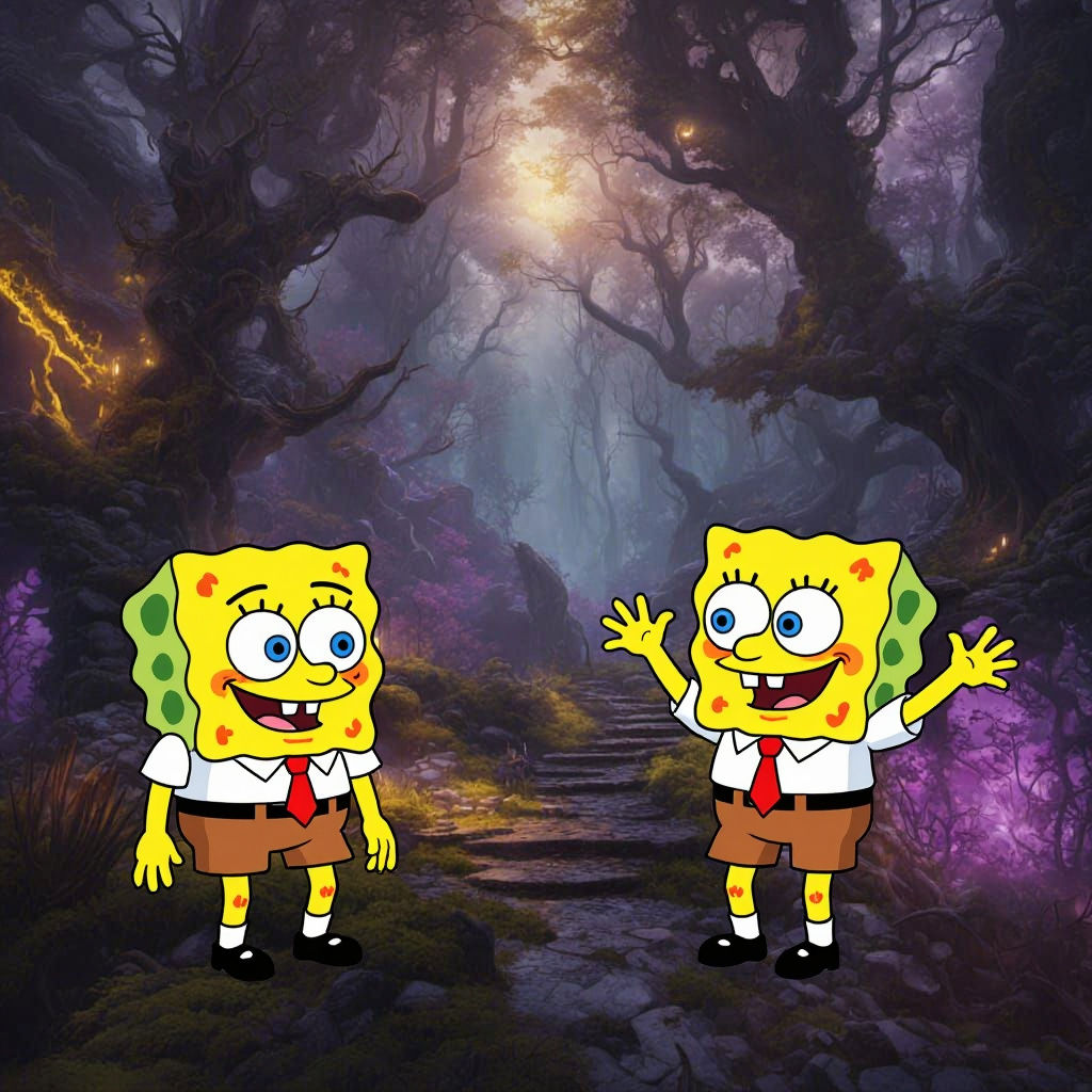 Mystical Forest Concept Art in Dark Fantasy Style