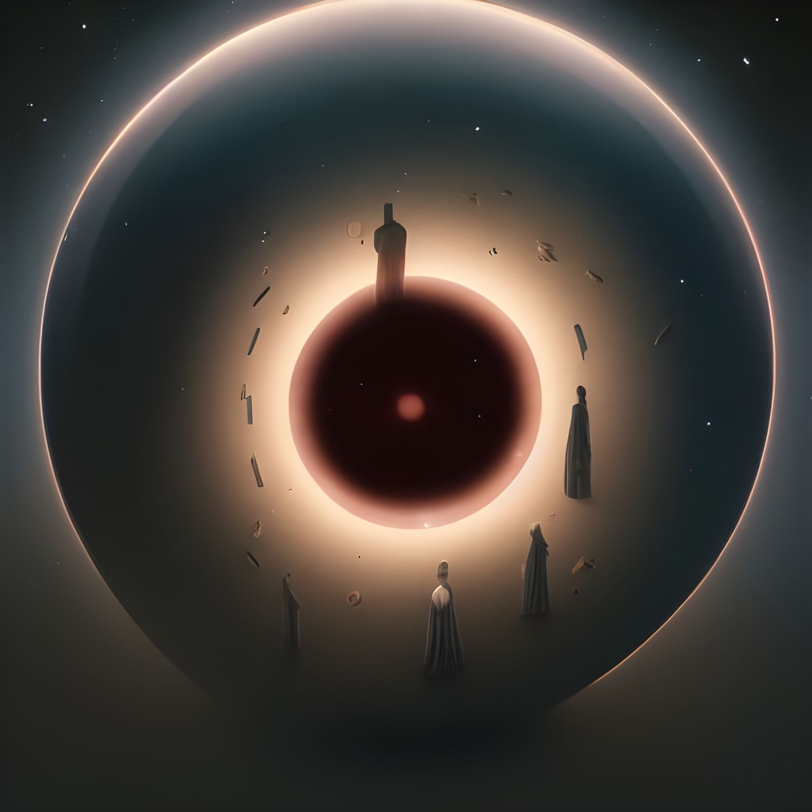 Intricate Galaxy Backlit Sci-Fi Poster Art