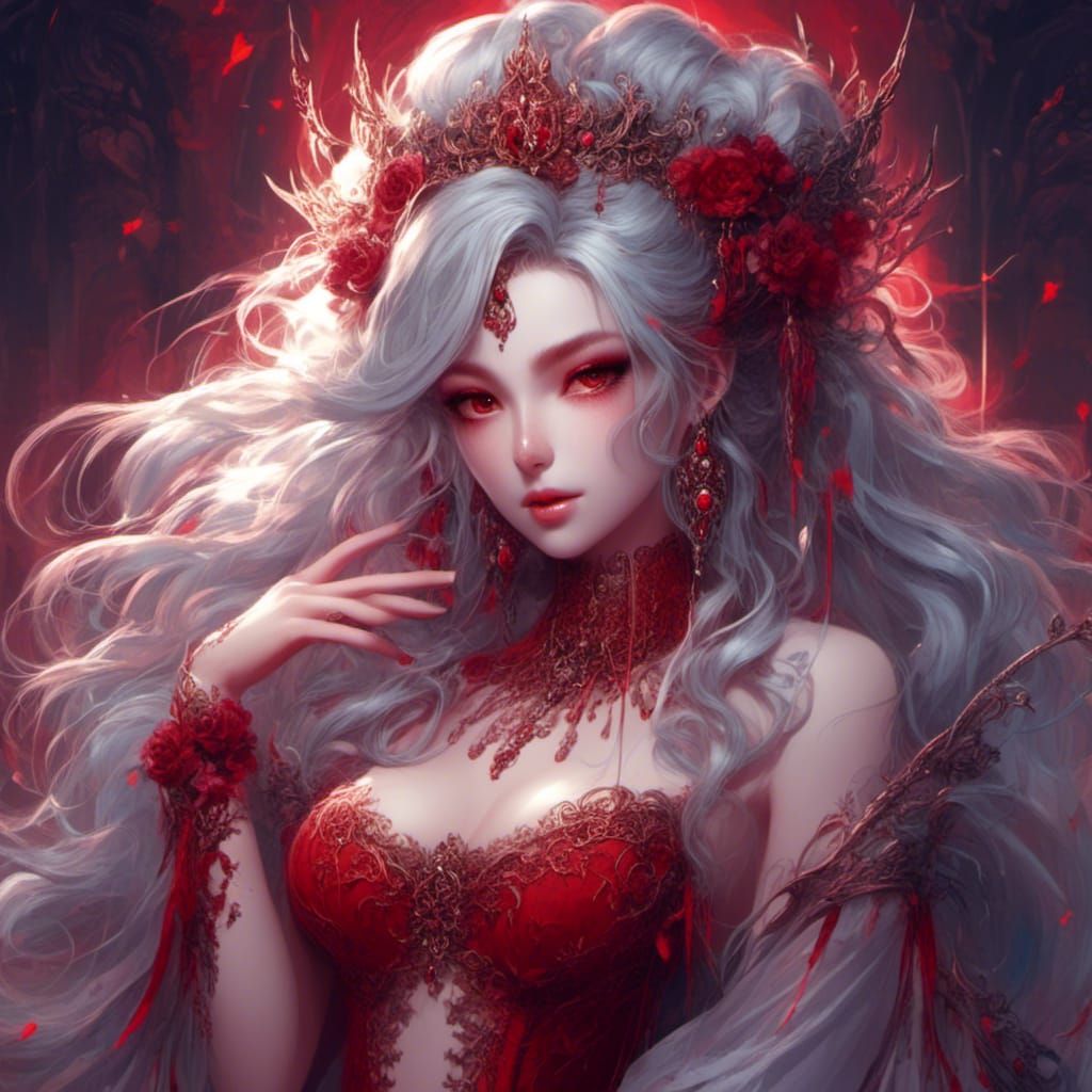 Vampire Princess with Red Eyes