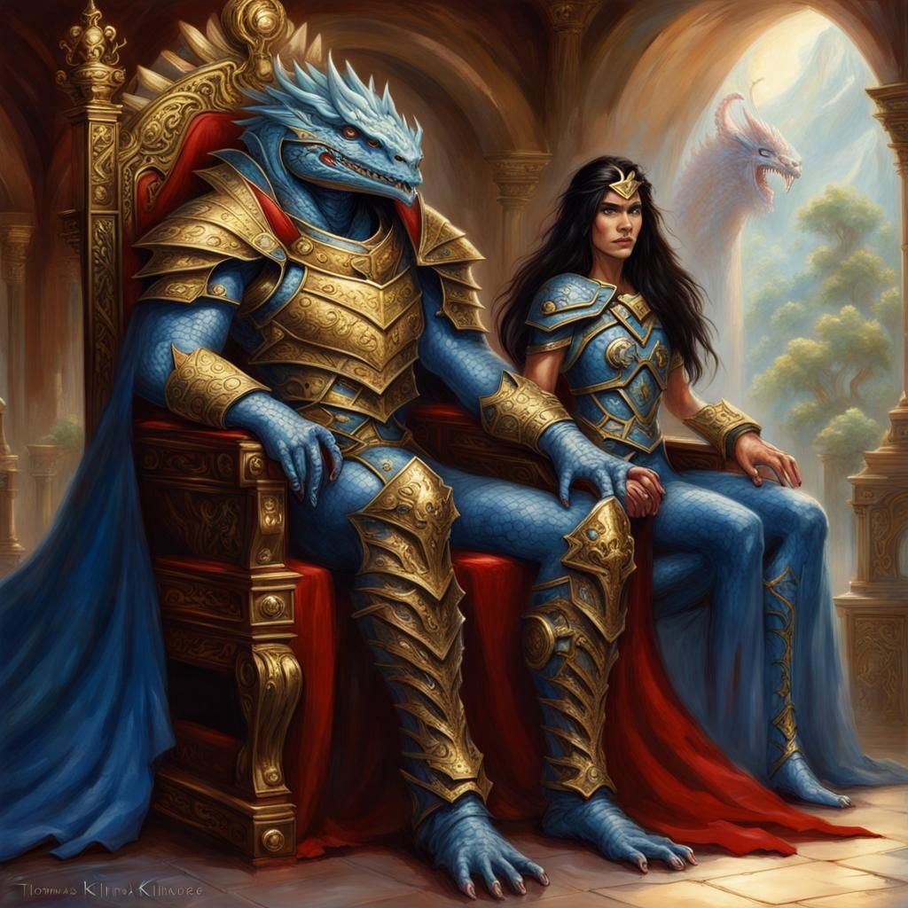 Lizardman King and Queen in Ethereal Throne Room