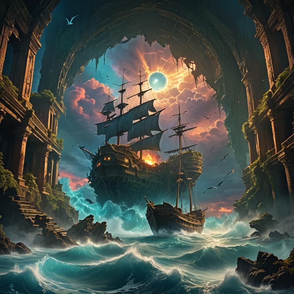 Eerie Portal Swallows Ship in Bermuda Triangle