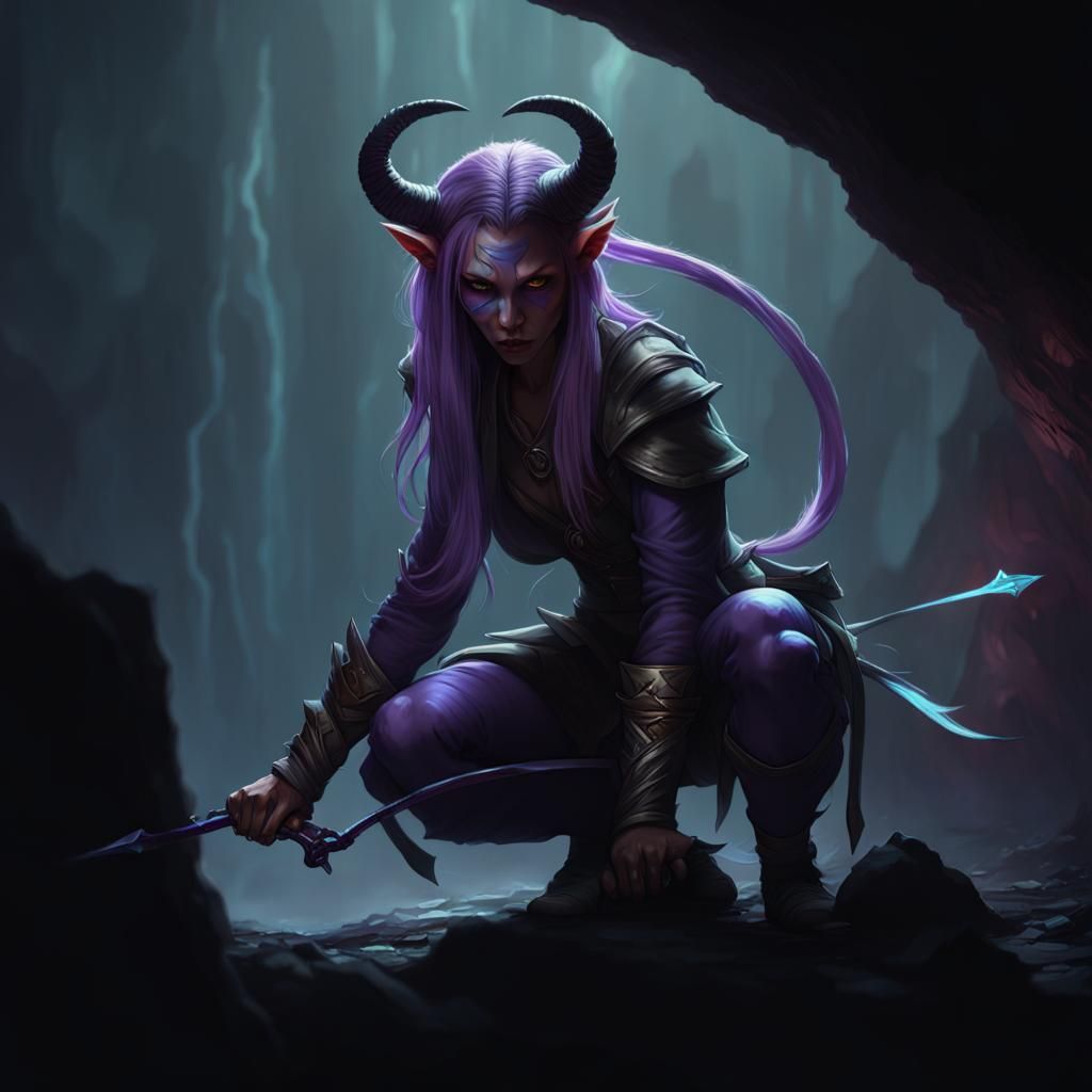 Female Tiefling (DND character art)