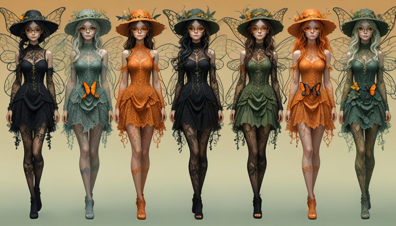 Ethereal Fairy in Illuminated Stained Glass Style