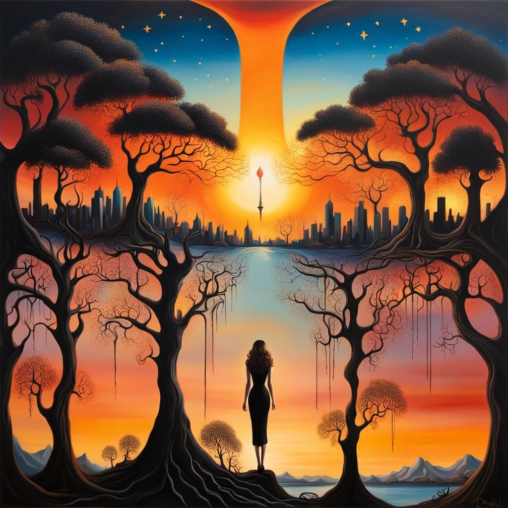 The beautiful sunset