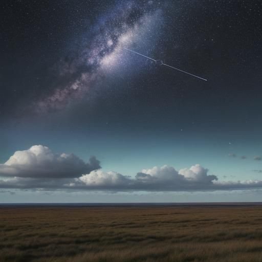 Cosmic Dice Roll Above Windswept Plain