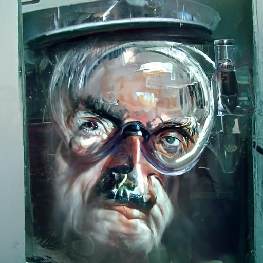 Nazi Scientist in Oil Painting Style