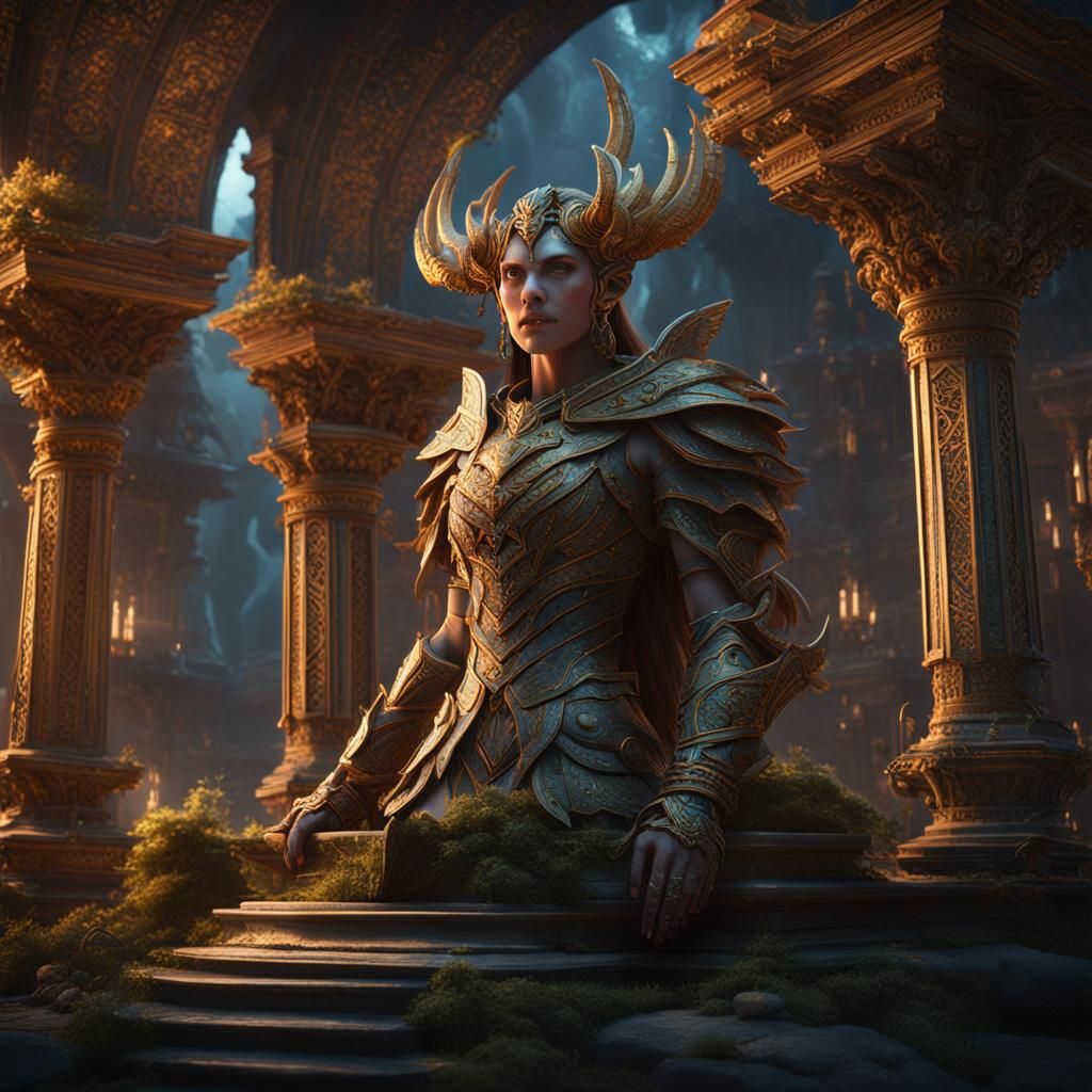 Detailed Matte Painting of Artemis in Unreal Engine