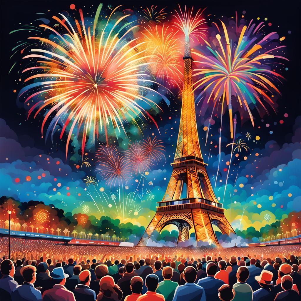 Eiffel Tower Fireworks: A Bastille Day Celebration