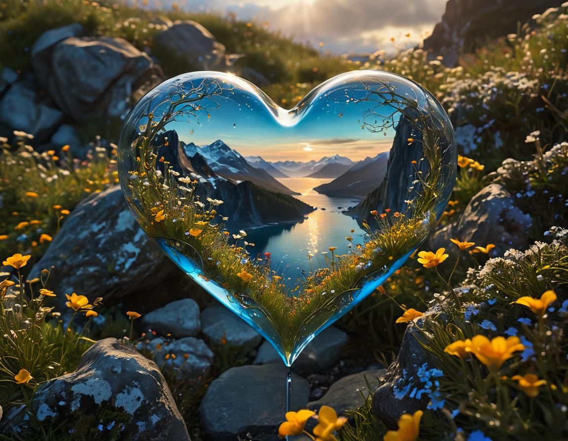 Glass Heart Reveals Surreal Dreamscapes as Matte Painting