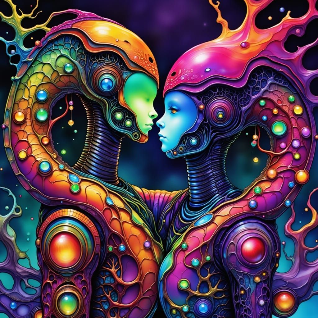 Audrey II & Lo Pan Neon Noir Fusion