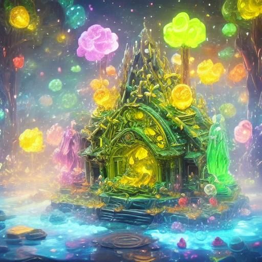 Mystical Glass Creature's Journey of Discovery