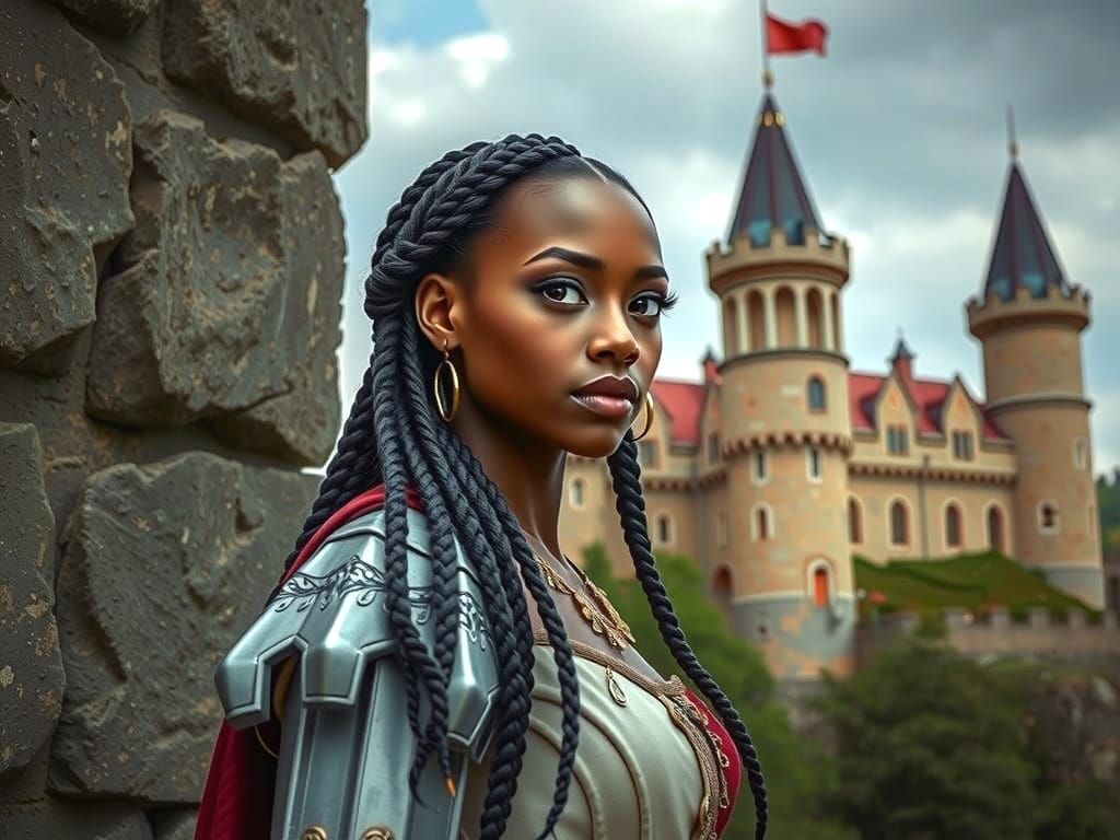 A Damsel in Distress at a Medieval Castle