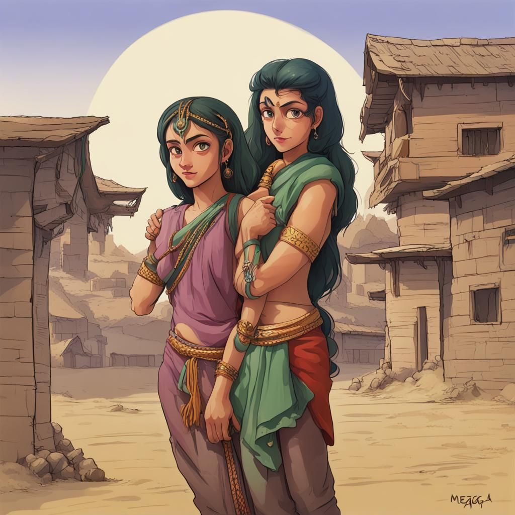 Mezga and Waagal AI Image