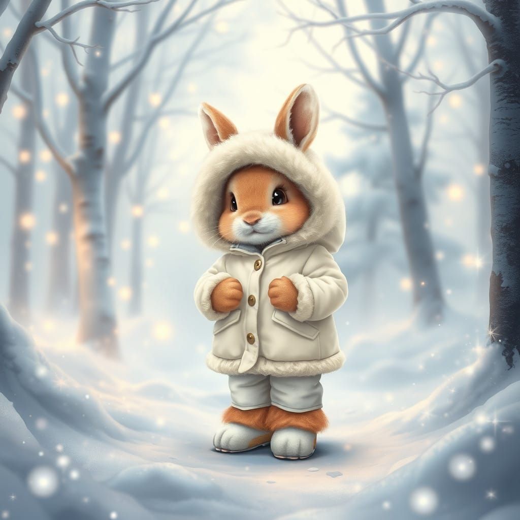 Whimsical Winter Wonderland in Pastel Hues