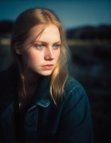 Portrait of a Blonde Woman in Natural Light