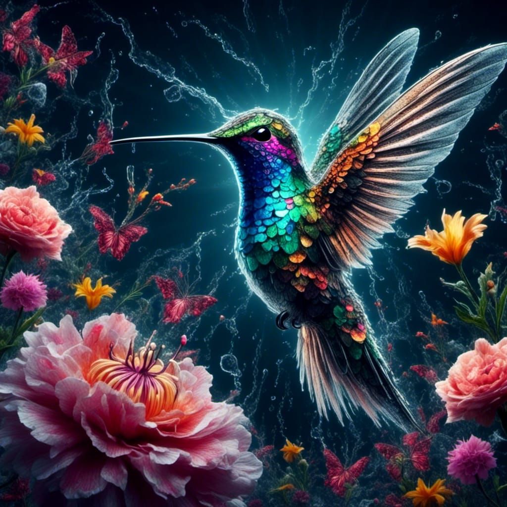 Hummingbird <lora:SuperHyperrealism:1.0> <lora:Fluidity:1.0>