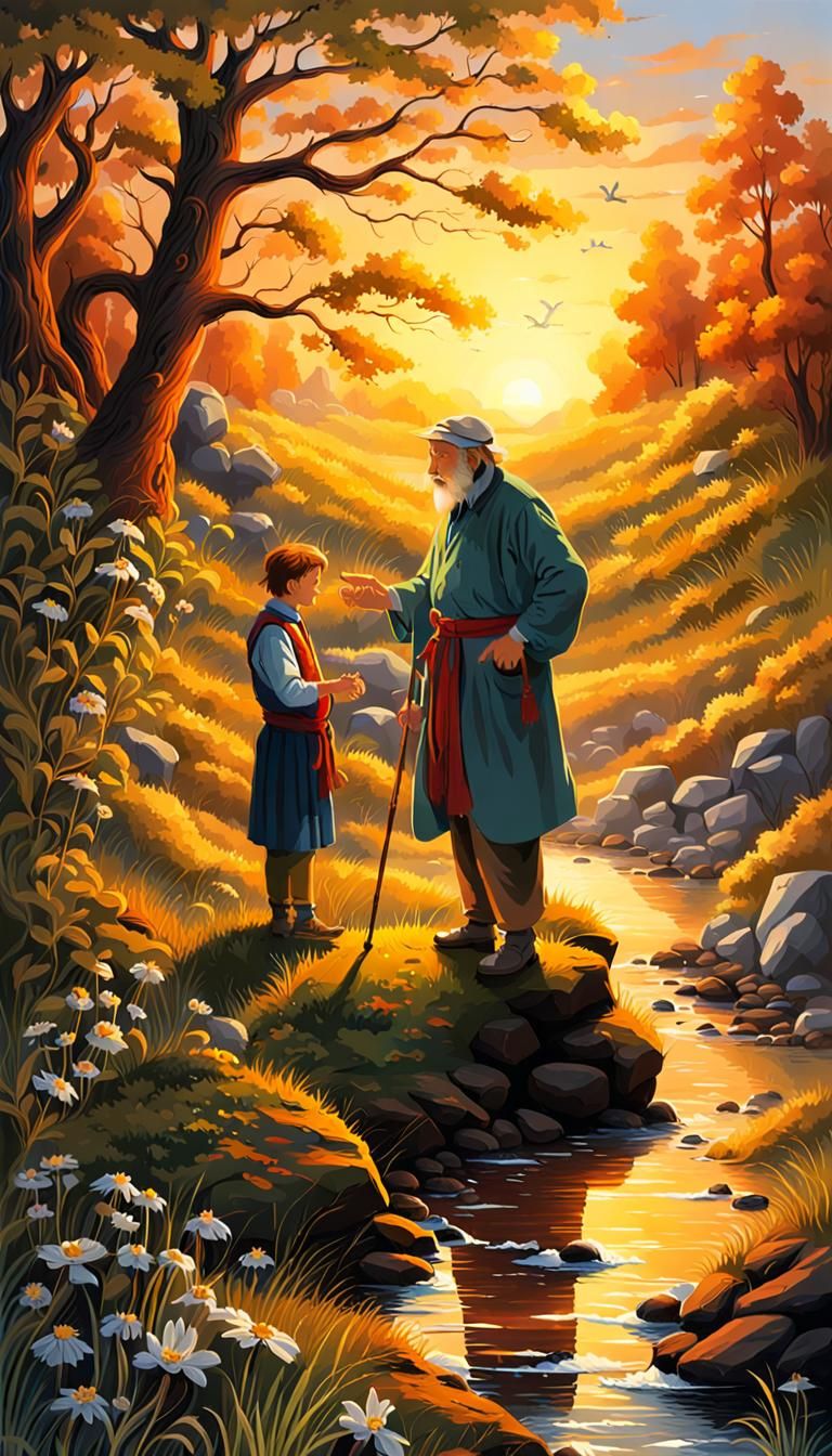 Master Teaches Apprentice the Beauty of Nature