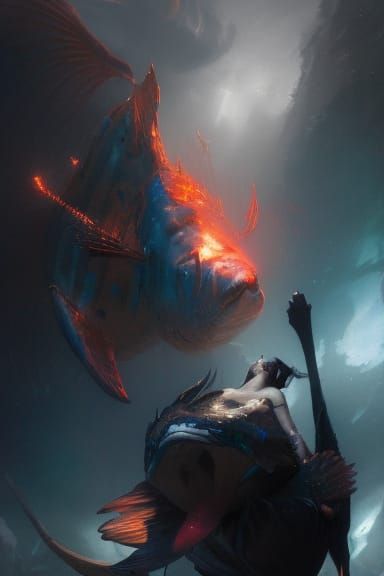 Merrow Harbinger in Dark Fantasy Concept Art