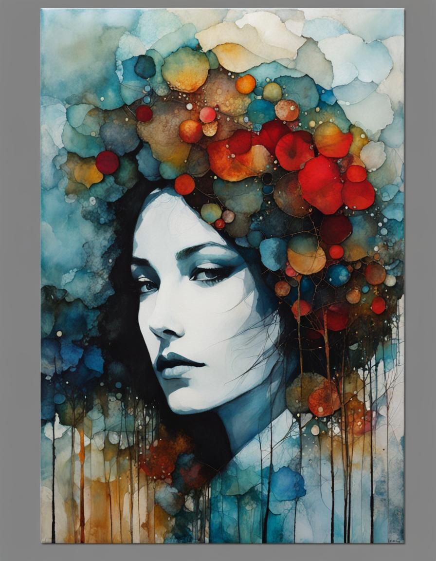 Surreal Seascape in Encaustic Painting Style