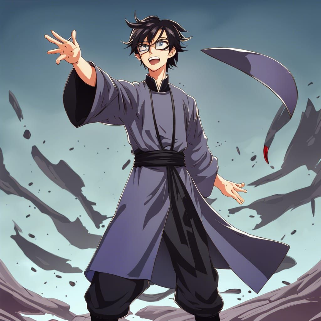 Funny Anime Priest Ready for Battle