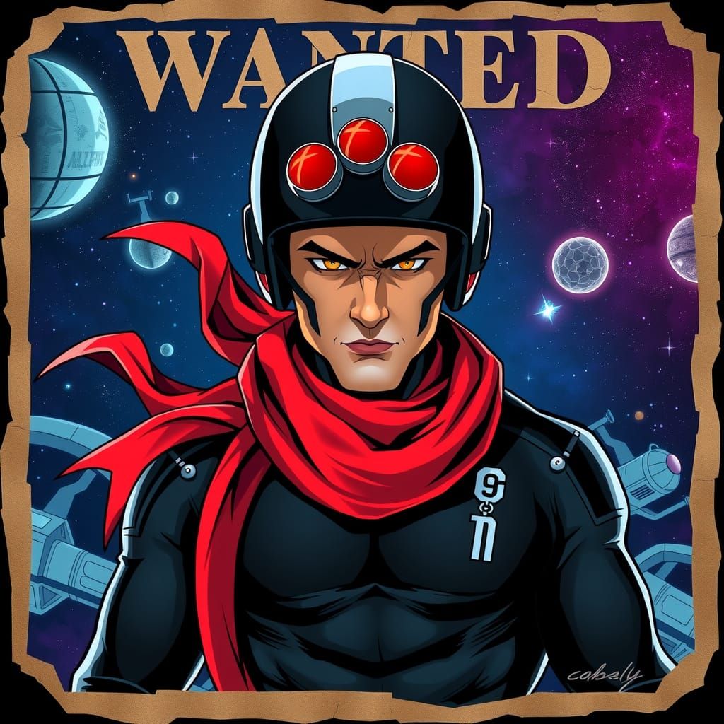 Cobra, Space Pirate, in Manga Style