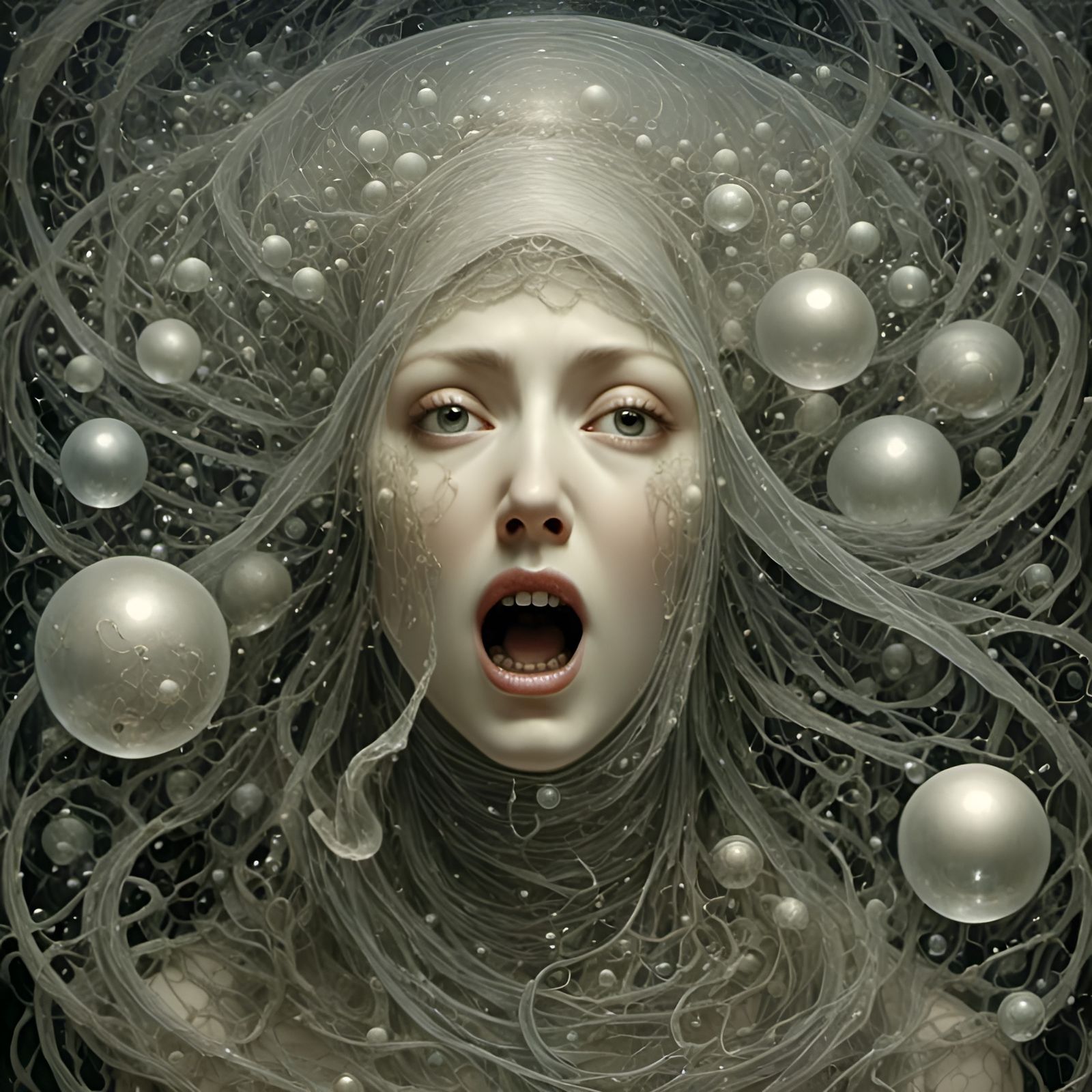 Woman's Anguish: A Surreal Digital Painting