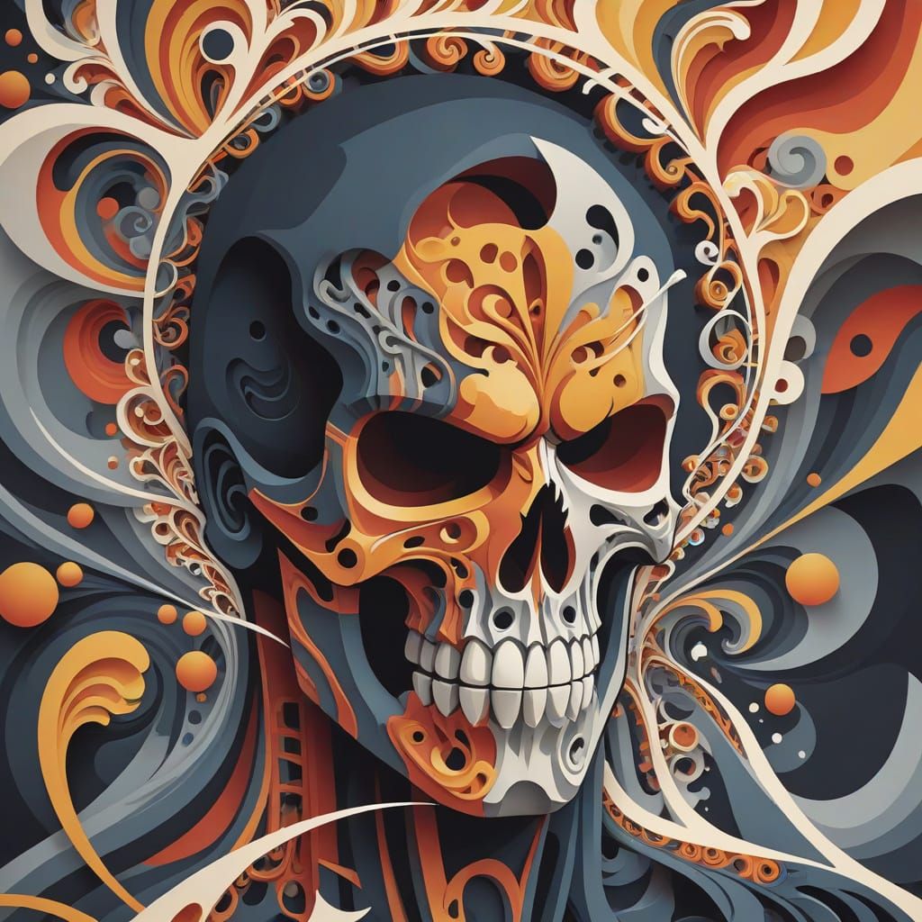 Abstract Fractal Wave Function Painting