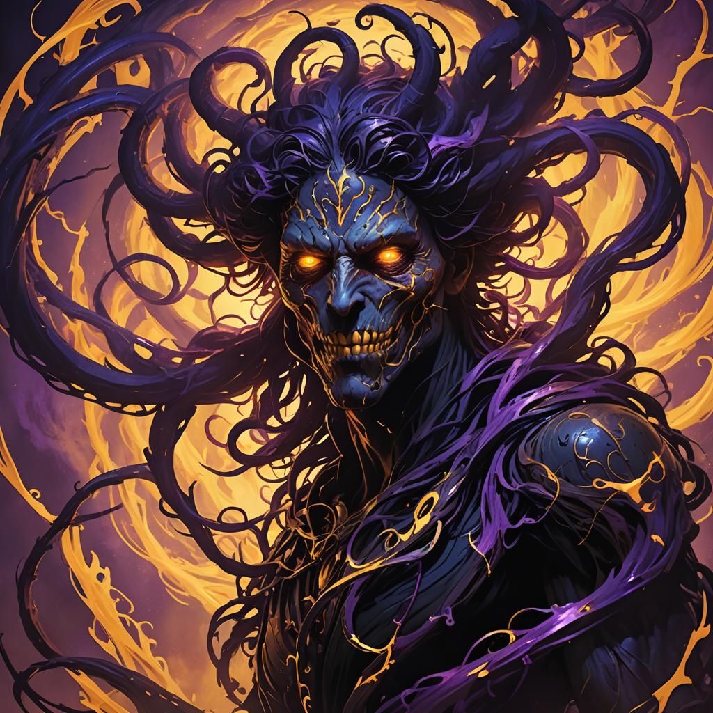 Twisted Shadow Creature in Dark Fantasy Style