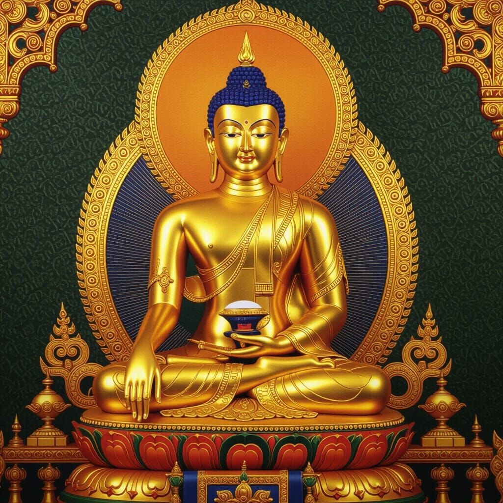 Enlightened Buddha Illustration