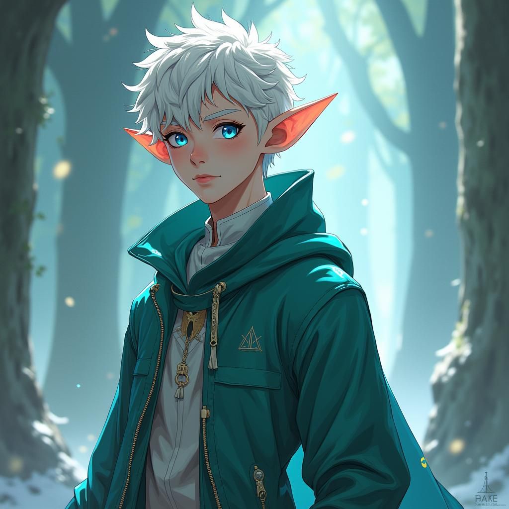 Futuristic Elf in 3D Anime Style