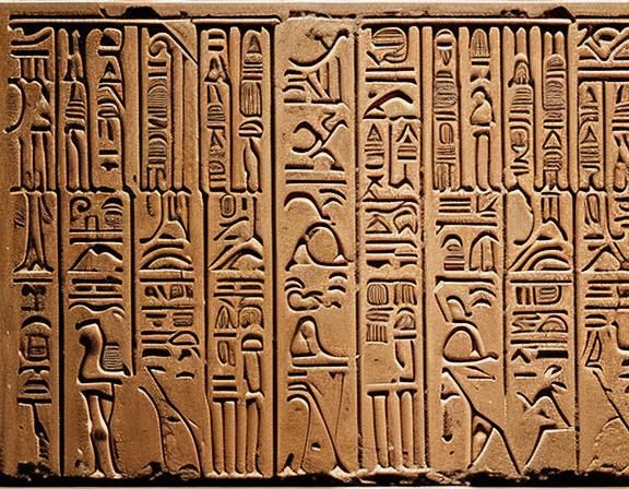 Detailed Image of Egyptian Hieroglyphs