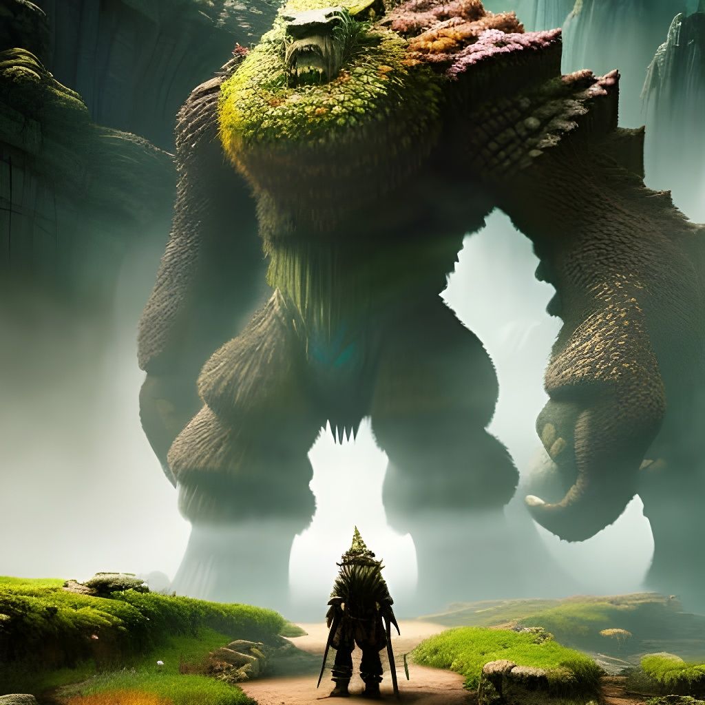 Giant Mountain Troll: Fantasycore Digital Masterpiece