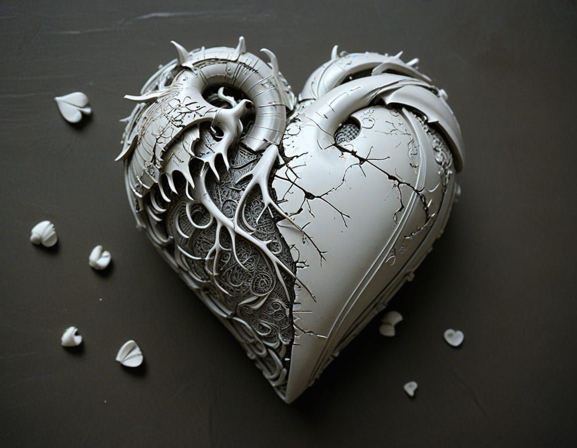 Endless Minutiae Eldritch Embossing a Broken Heart is Blind But Neverending