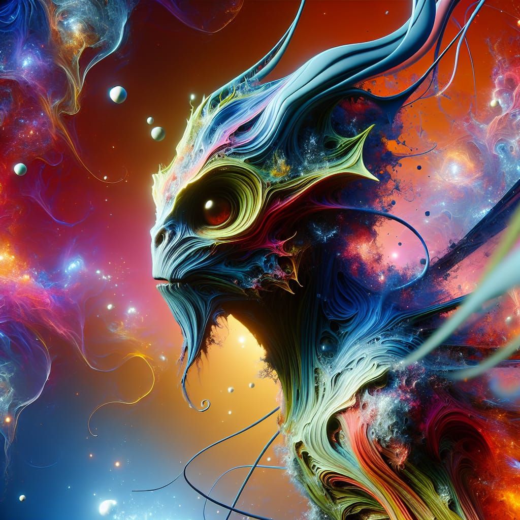 Otherworldly Krakazyabras: Hyperrealistic Splash Art