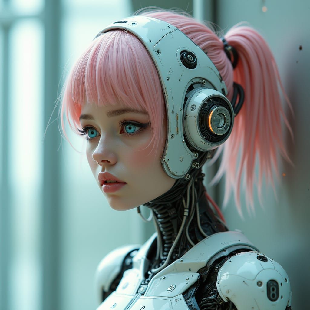 Cybernetic Goddess with Human Heart