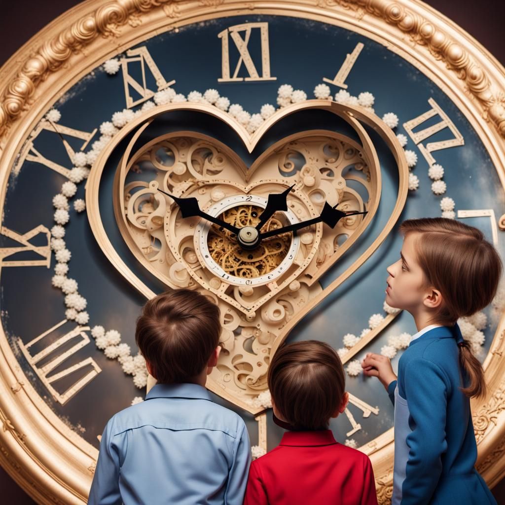 Excited Children Await New Year 2024