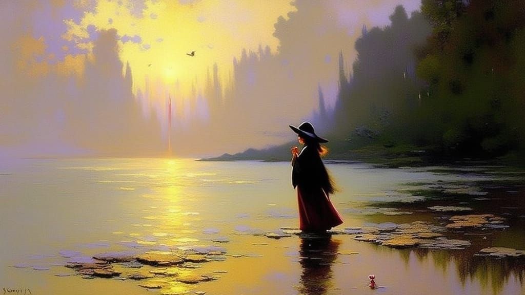 Tears Fall in a Melancholic Landscape as a Heart Breaks