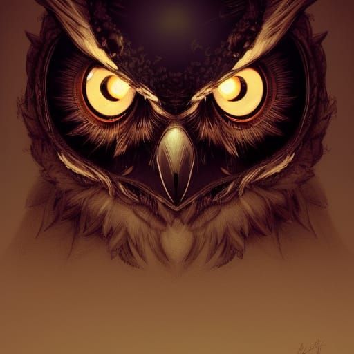 Hyperdetailed Owl Portrait with Dynamic Lighting