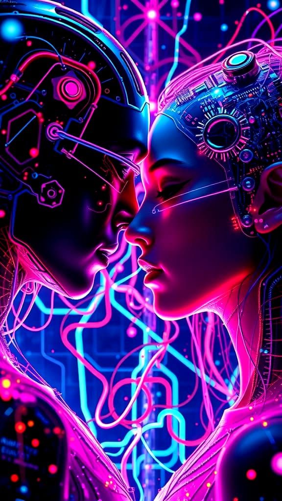 Cybernetic Dreamscape of Human Machine Harmony