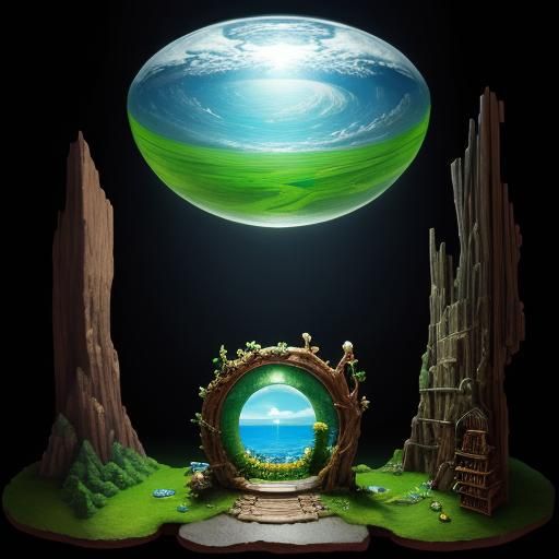 Whimsical Lilliputian Portal in a Digital Masterpiece
