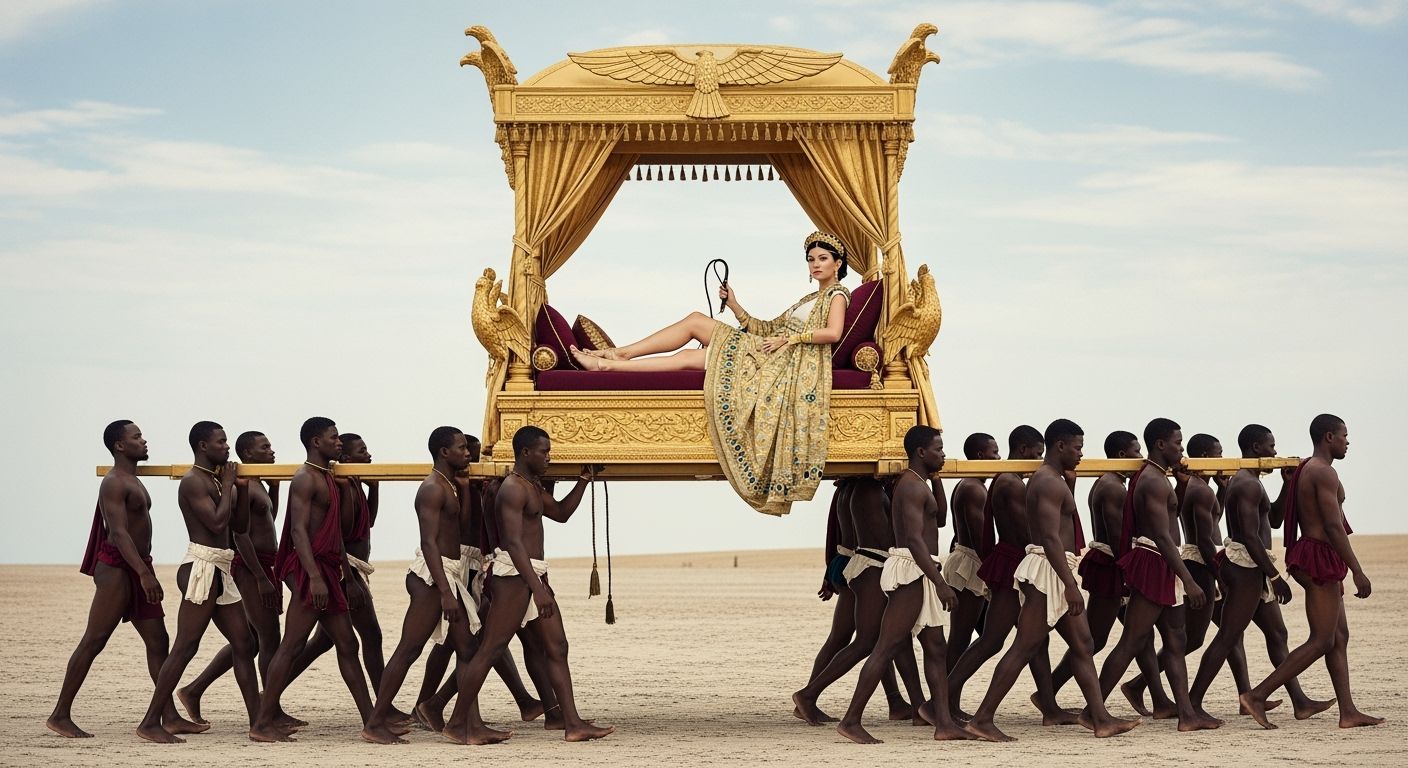 Roman Empress on Imperial Litter, Leibovitz Style