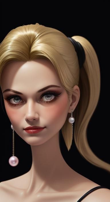 Arrogant 1960s Barbie Close-Up, High Resolution