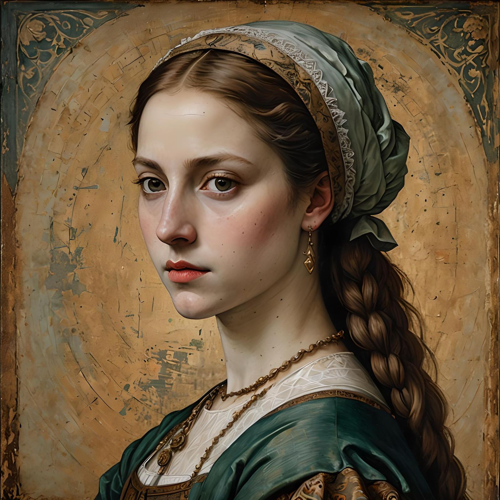 Renaissance Woman Portrait with Sfumato Technique
