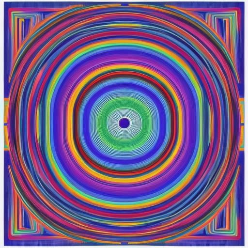 Optical Illusion Art Matrix in Op Art Style