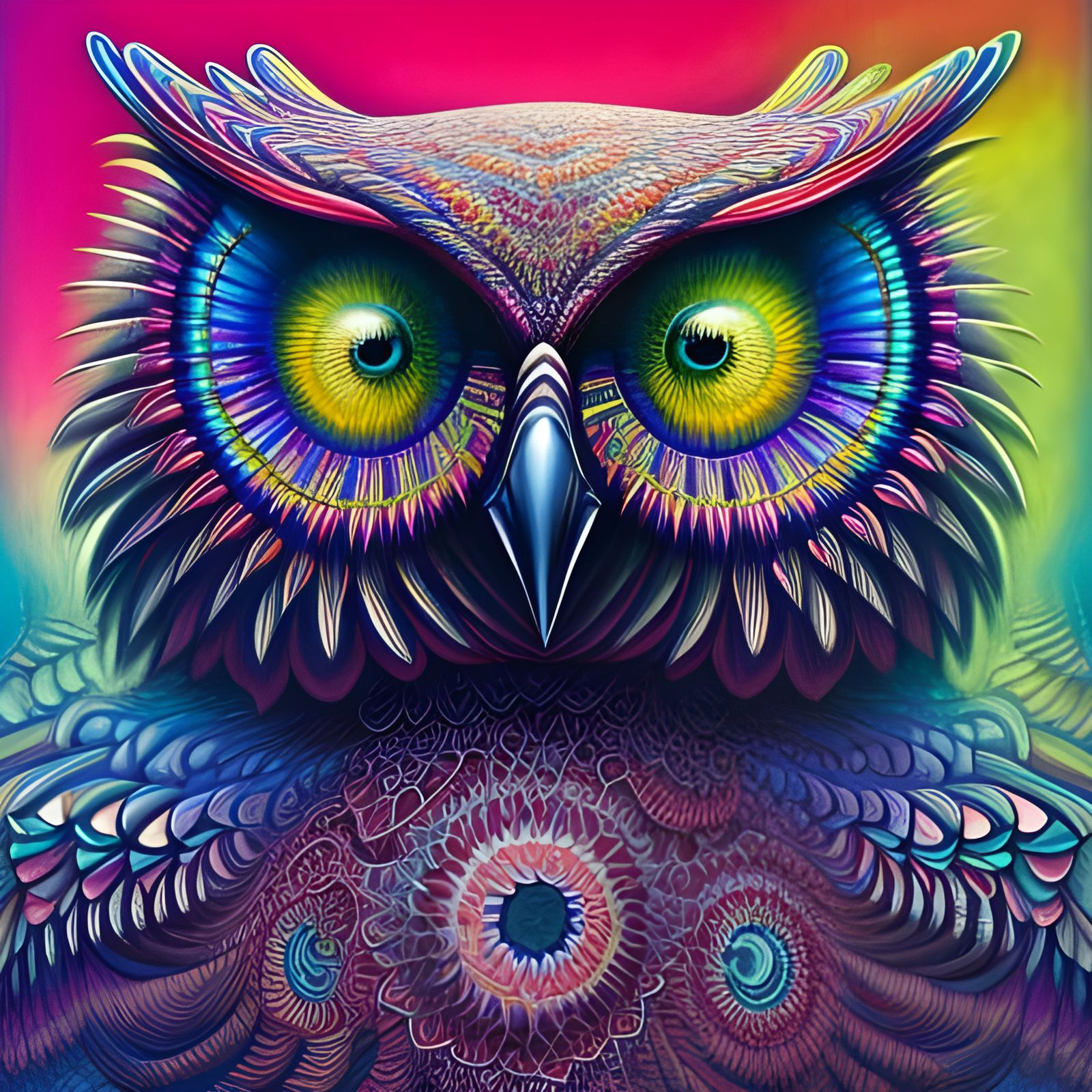 Psychedelic Owl